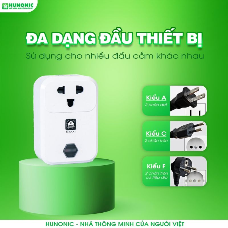 Thông số kỹ thuật ổ cắm thông minh Hunonic SK01